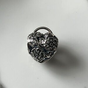 Pandora Floral Heart Padlock Charm